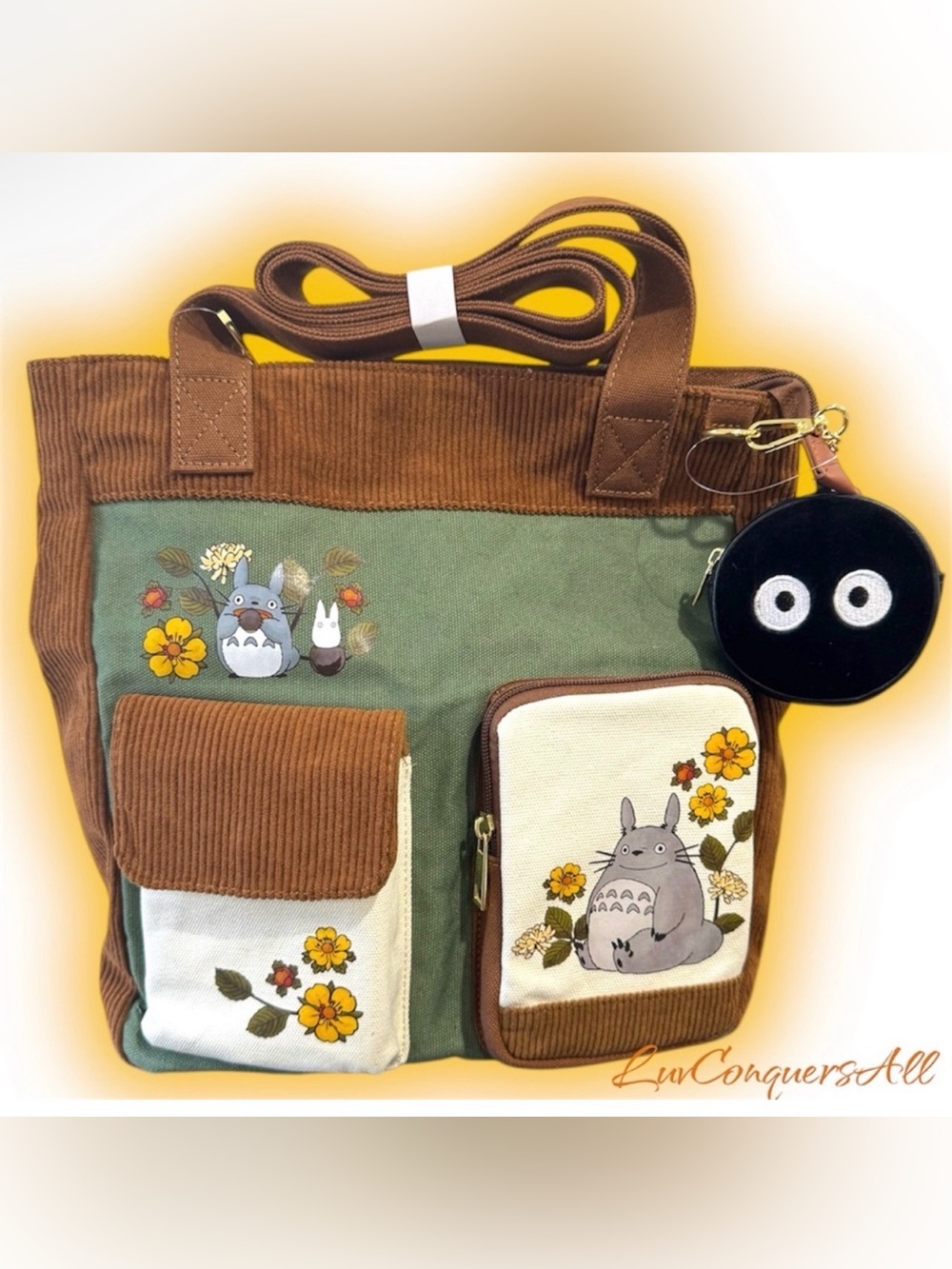 Studio Ghibli My Neighbor Totoro Floral Tote Bag